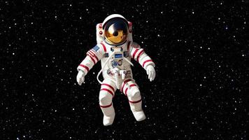 Astronaut Illustration art in 3d photo