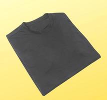 T-shirt Mockup with Yellow background photo