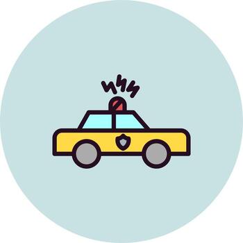 Patrol Car  Vector Icon