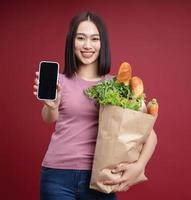 joven asiático mujer antecedentes foto