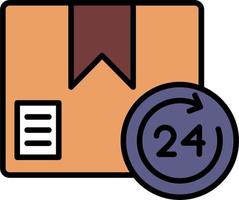 24 Hours Delivery Vector Icon