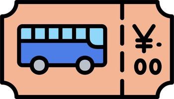 Bus Ticket Vector Icon