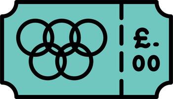 Olympic Ticket Vector Icon