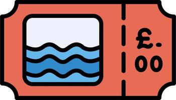 Lake Ticket Vector Icon