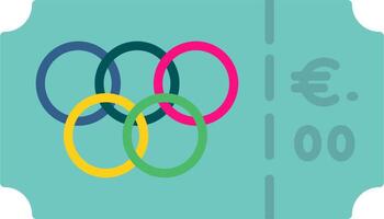 Olympic Ticket Vector Icon