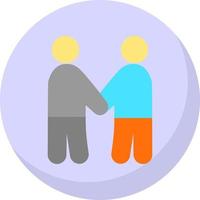 Friends Standing Vector Icon Design