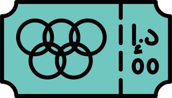 Olympic Ticket Vector Icon