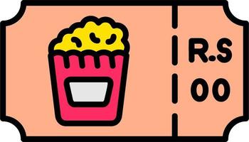 Popcorn Ticket Vector Icon