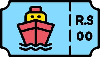 Boat Ticket Vector Icon