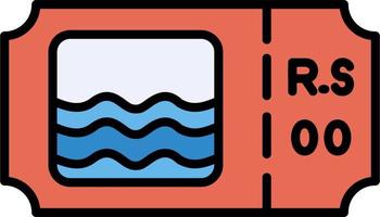 Lake Ticket Vector Icon