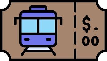 Metro Ticket Vector Icon