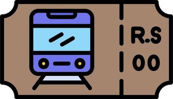 Metro Ticket Vector Icon