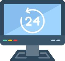 24 horas Servicio vector icono