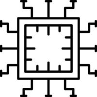 computadora chip vector icono