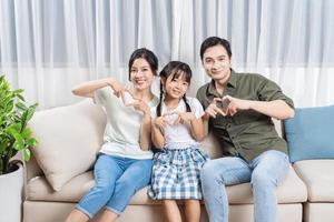 Young Asian family photo