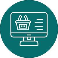 compras en línea vector icono