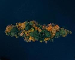 Aerial Views of Autumnal Lake District Islands photo