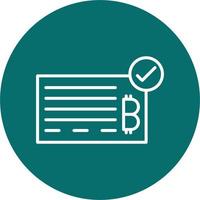 Bank Check Vector Icon