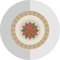 Old Plate Vector Icon Design