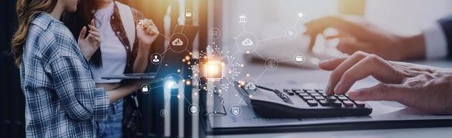 Digital transformation technology strategy, IoT, internet of things. transformation of ideas and the adoption of technology in business in the digital age, enhancing global business capabilities. Ai photo