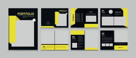 Architecture and interior portfolio design, Architecture Portfolio Layout, a4 size portfolio template design. vector