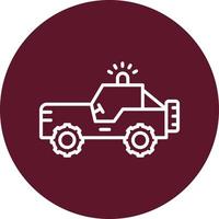 Military Jeep Vector Icon