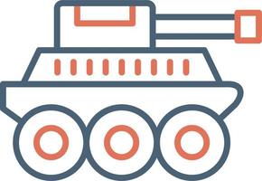 icono de vector de tanque militar