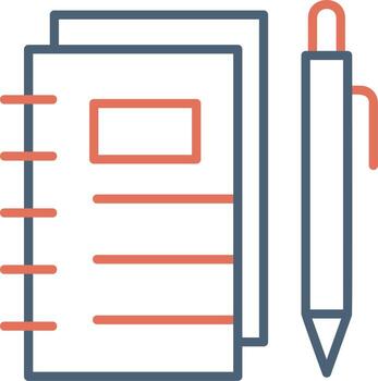 icono de vector de cuaderno