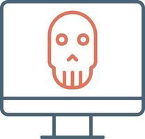 muerto pantalla vector icono