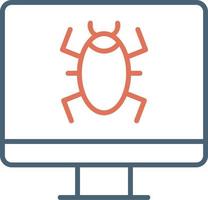 icono de vector de virus informático