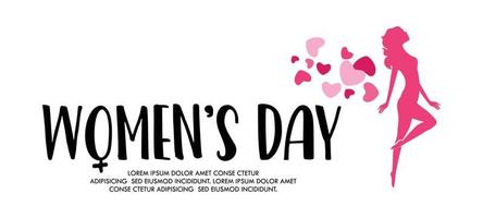 international woman's day 8 march banner and happy woman day template design for social media design vector