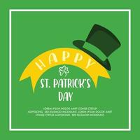 happy St Patrick's day banner template design and St Patrick's background design clover design vector