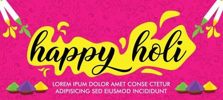 Happy Holi festive banner design in  multicolor vector design and social media promotion banner design