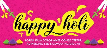 Happy Holi festive banner design in  multicolor vector design and social media promotion banner design