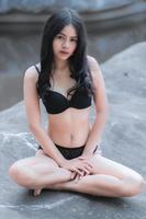 Portrait of asian sexy woman wear bikini at outdoor,Summer concept,Lifestyle of modern women photo