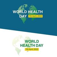 World Health Day Typography Logo Template vector