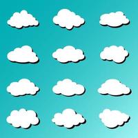 conjunto nubes vector