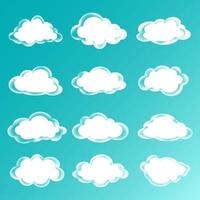 Collection of Vector Illustrations on a Blue Sky Background