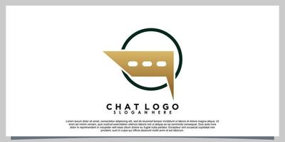 talk or chat logo design vector