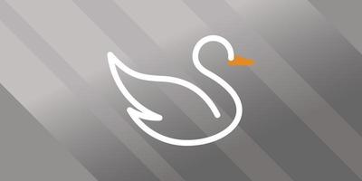 swan logo design with simple concept vector