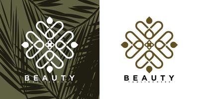 beauty and spa logo with gradient concept vector