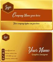 an elegant golden business card for business purposes vector