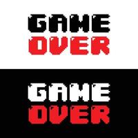 Game over. Desain for t shirt, poster, sticker, game assets, etc. Vector illustration using pixel art style