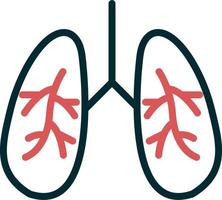 icono de vector de pulmones