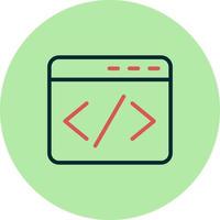 Web Browser Coding Vector Icon