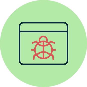 icono de vector de error del navegador