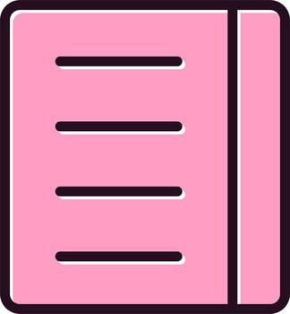 icono de vector de cuaderno