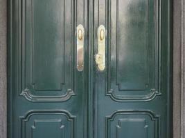 Dark green door background photo