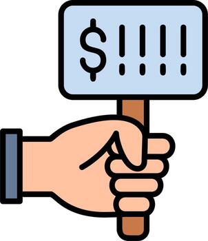 icono de vector de protesta