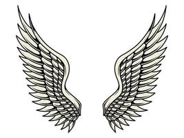 vector angel wings tribal tattoo